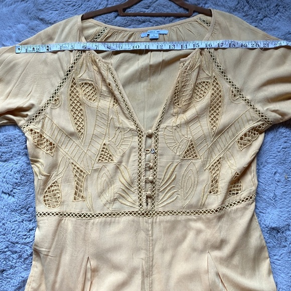 NWT Bohemian O’Neill Rayna Romper loose fit yellow large tomatogirl vibes - Picture 6 of 8